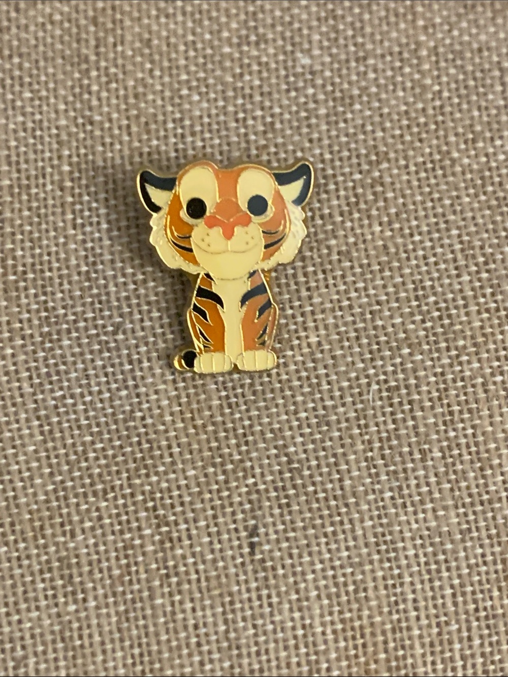 Disney Orange and Cream Tiger Cub Enamel Brooch